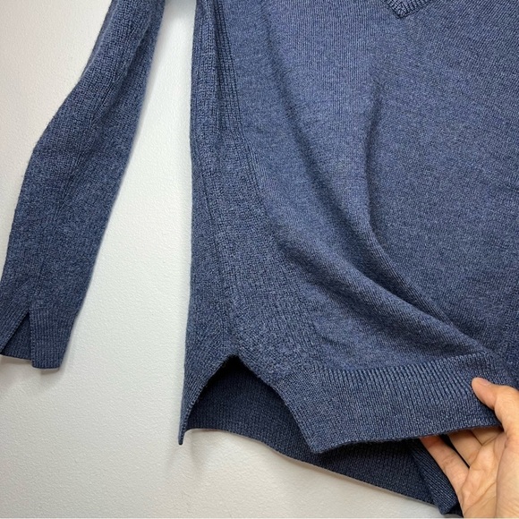 Rag & Bone Merino Wool Pullover knit Sweater V Neck Blue Sz XXS Thick Warm - Picture 5 of 14